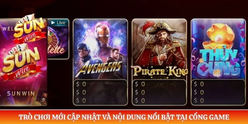 Trò chơi mới cập nhật và nội dung nổi bật tại cổng game 