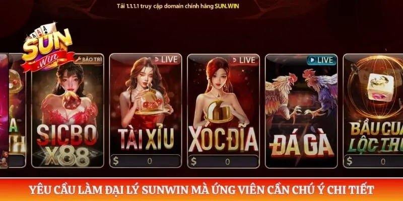 Yêu cầu làm đại lý Sunwin mà ứng viên cần chú ý chi tiết